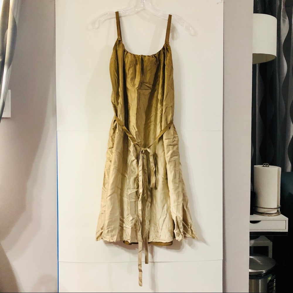BCBG Maxazria Gold Long Dress Size S